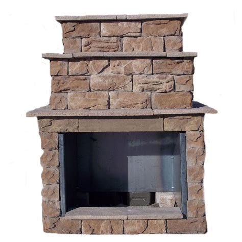 72 In Fossill Brown Grand Outdoor Fireplace Kit Fbgfpl