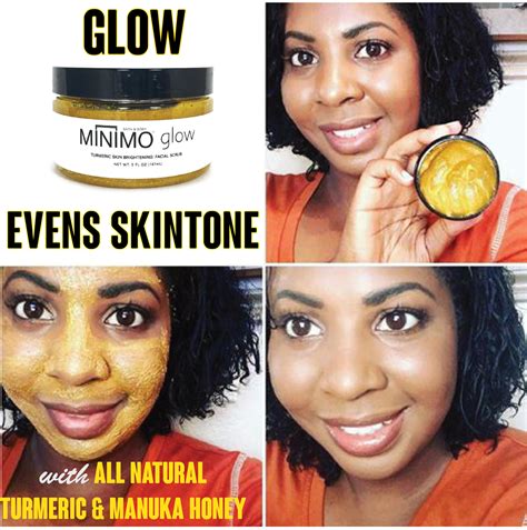 Glow Skin Brightening Facial Scrub Turmeric Naturally Helps Reduces