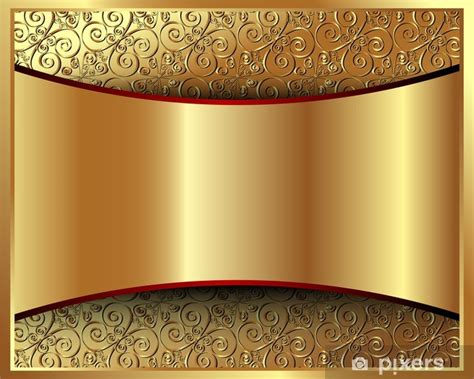 Wall Mural Metallic Gold Background With A Pattern 2 Pixersca