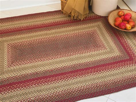 Homespice Decor Jute Braided Rugs Red Gold Brown Green