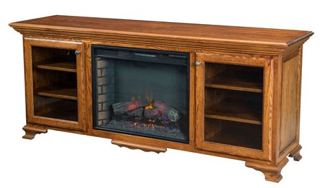 These amish fireplace tv stands are beautiful! Large Amish Electric Fireplace Plasma TV Stand Media ...