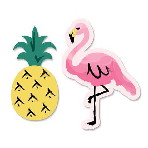 Flamingo Partido Como Una Piña En Forma De Papel Cortado Etsy Beach
