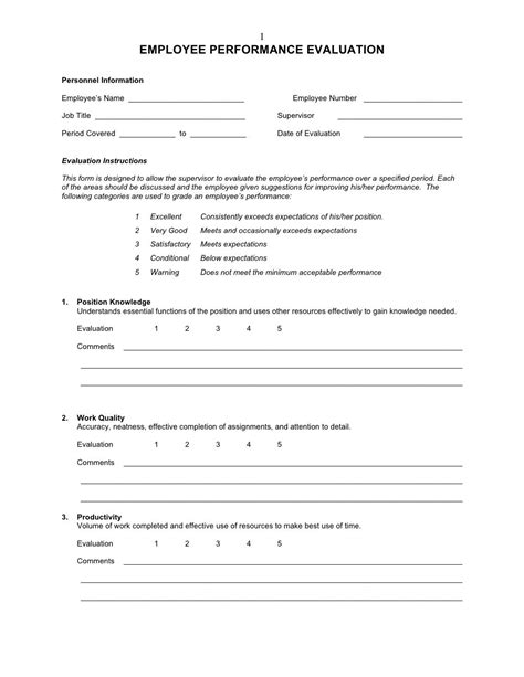 Sample Employee Evaluation Form | Employee evaluation form, Evaluation employee, Evaluation form