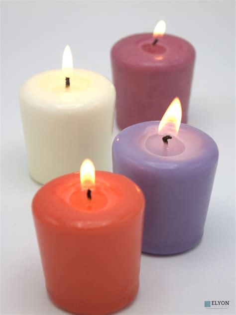 24 Assorted Colored Unscented Wax Votive Candles 15 Hours Burn Time