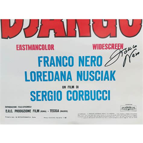 Franco Nero Signed Poster Django 1966 Signedforcharity