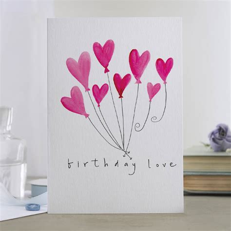 Birthday Love Hearts Card By Gabrielle Izen Design