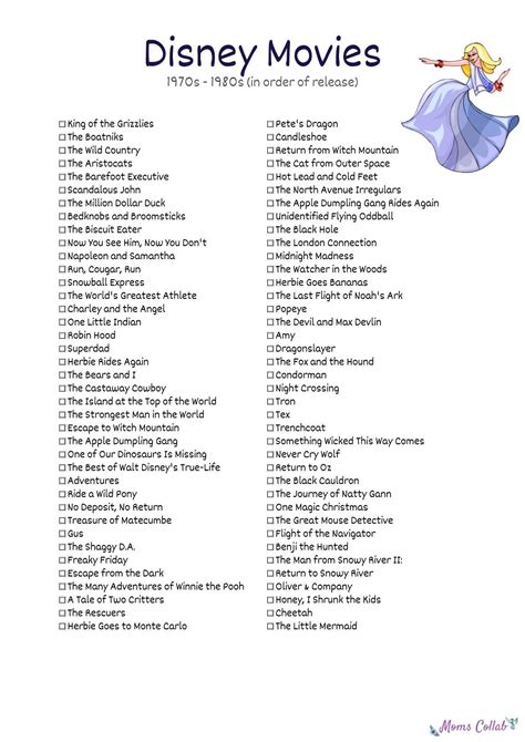 In order to power the city, monsters have to scare children so that they scream. Free Disney Movies List of 400+ Films on Printable ...