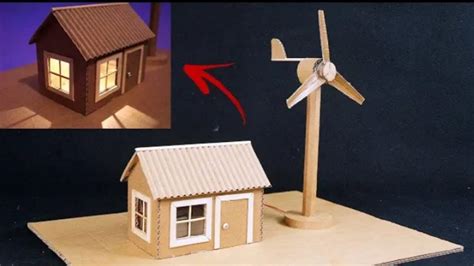 How To Make Working Model Of Wind Turbine From Cardboard School Project