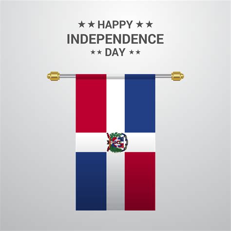 Dominican Republic Independence Day Hanging Flag Background 14378010 Vector Art At Vecteezy