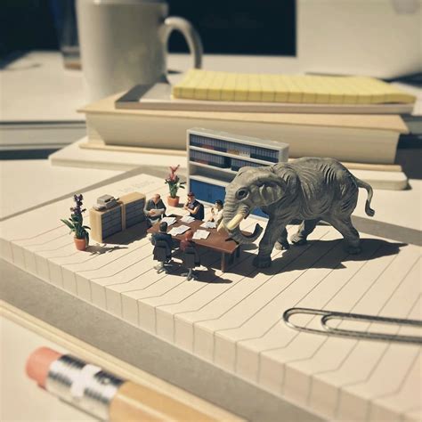 Miniature Office Guy Turns Work Frustrations Into Miniature Scenes