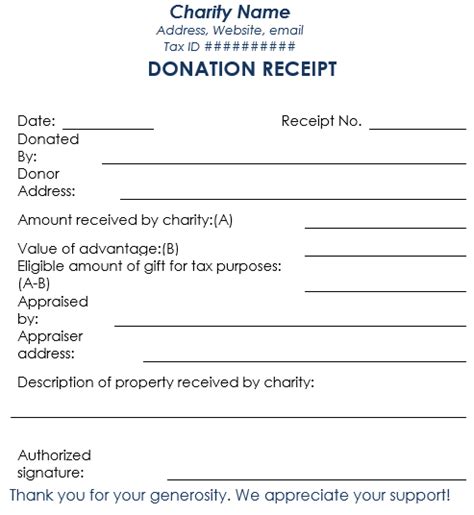 Free Donation Receipt Templates Word Pdf