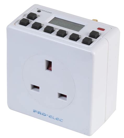 Compact 24 Hour Digital Plug In Timers Pack Of 3 Pro Elec Cpc