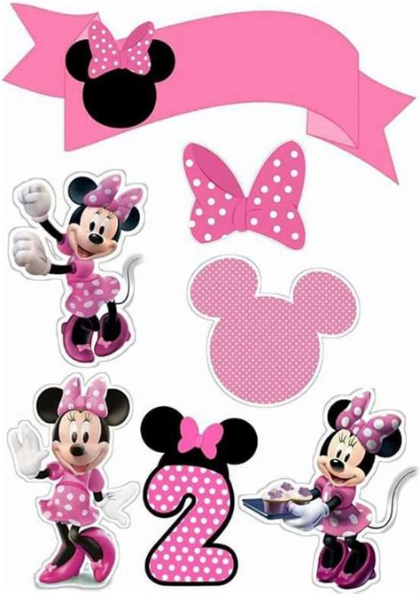 Minnie Mouse Cake Topper Printables Printable Templates