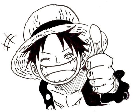 Luffy By Nishiponi One Piece Drawing One Piece Tattoos Black And