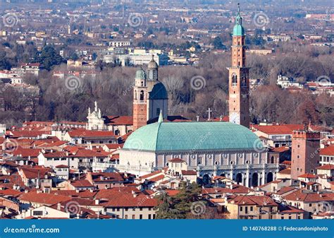 The Most Famous Palace In Vicenza City Called Palladian Basilica Stock