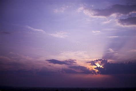 Purple Sky Stock Image Image Of Purple Evening Sunset 3519125