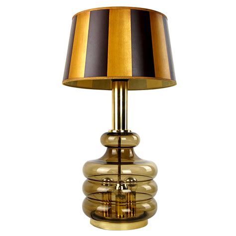 Mid-Century Modern Table Lamp Made of Smoked Glass by Doria Leuchten 