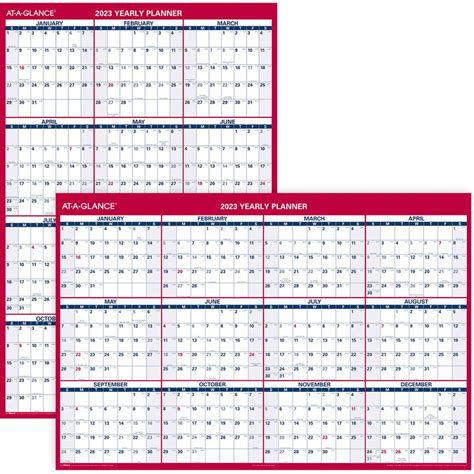 At A Glance Jumbo Erasablereversible Yearly Wall Planner Icc