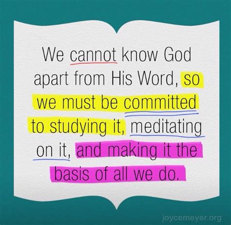 Know God In His Word Knowing God Inspirational Quotes Words