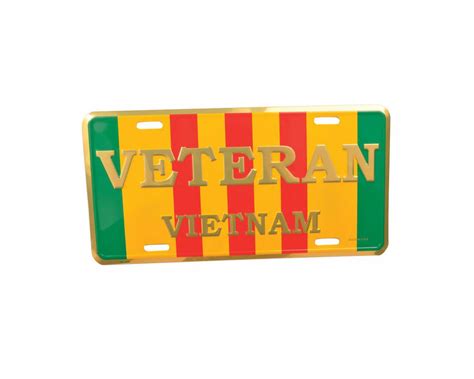 Vietnam Veteran War Service Ribbon License Plate