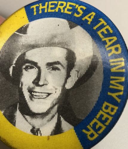 Hank Williams Jr Flasher Flicker Vintage Button Pin Pinback Country