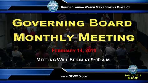 Governing Board Monthly Meeting February 14 2019 Youtube