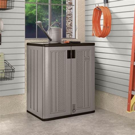 Small Tool Storage Cabinet Garden Garage Cabinets With Doors And Shelves Yard Suncast Utility