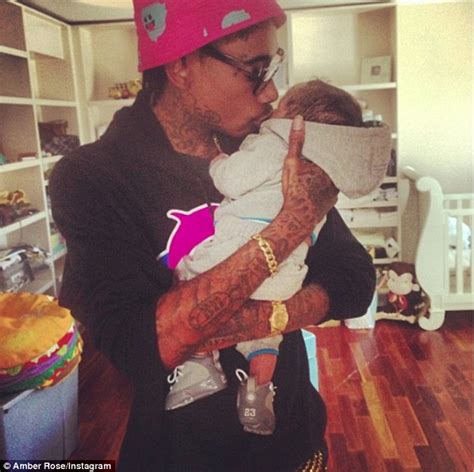 Amber Rose Tweets Touching Instagram Of Wiz Khalifa Kissing Their Son