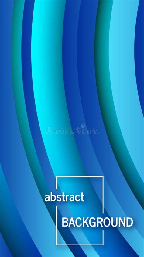 Sistema De Las Portadas Abstractas Azules Con Las Líneas Curvadas Y Del