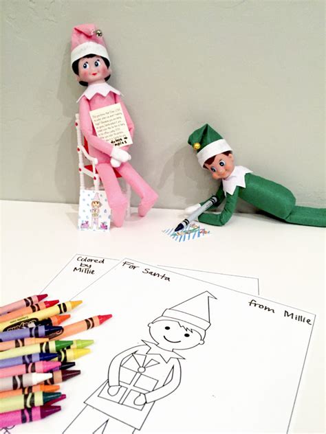 Elf On The Shelf Free Printable Coloring Sheets Smudgey