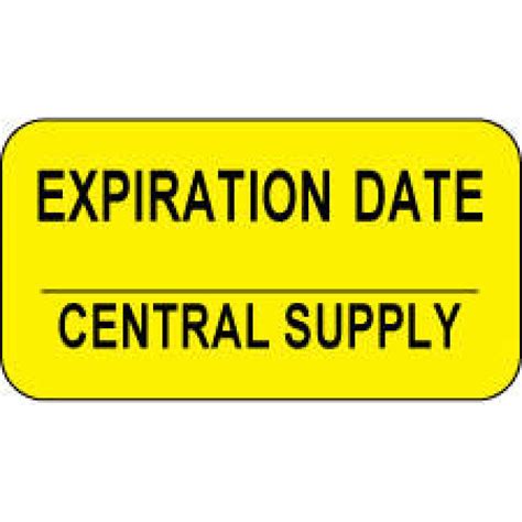 Label Paper Permanent Expiration Date 1 12 Core 1 58 X 78 Yellow