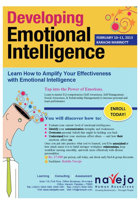 Developing Emotional Intelligence Brochure Emotional Intelligence