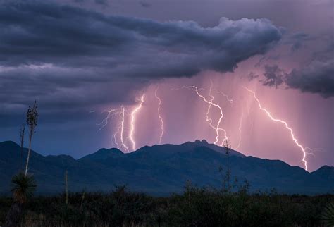 Lightning Over The Dos Cabezas Mountains Willcox Arizona Fred