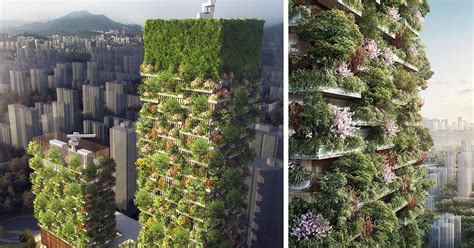 First Vertical Forest In Asia With 3000 Plants Will Turn Co2 Into 132