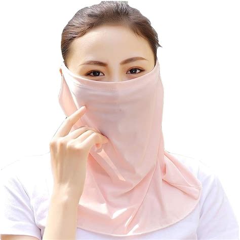 Amazon Com Sun Face Shield Uv Shade Outdoor Summer Ice Silk Neck Support Lugs Riding Breathable