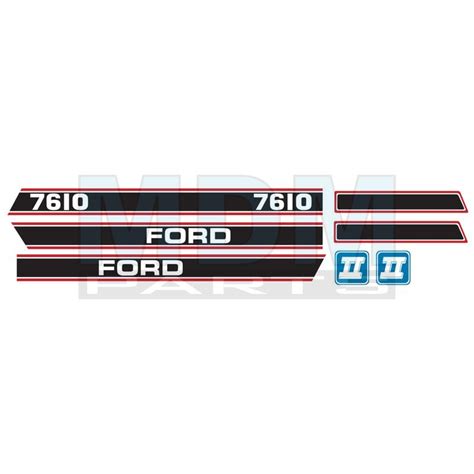 Decal Ford 7610 Force 2 Red And Black Mdm Parts