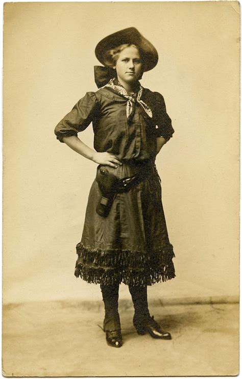 Images explicitly placed in the public domain. Old Photos - Vintage Cowgirl -3 - The Graphics Fairy