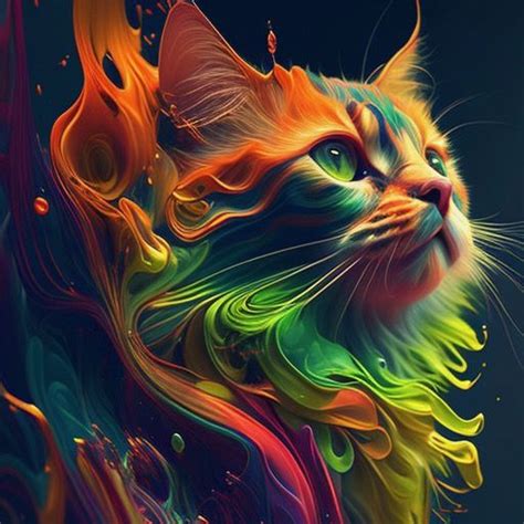 Really Cool Cat Generated With Pets Ai In 2023 Cat Art Cute Cats