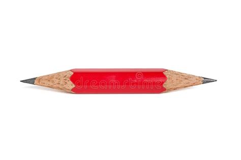 Short Pencil That Is Sharpened On Both Sides Stock Photo Image Of