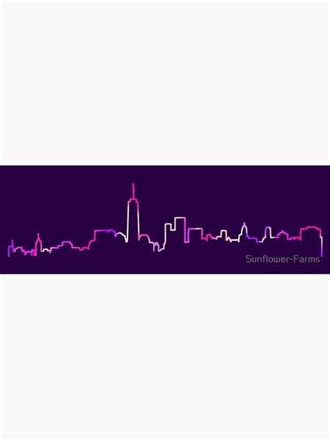Pink New York City Skyline Poster By Sunflower Farms Redbubble