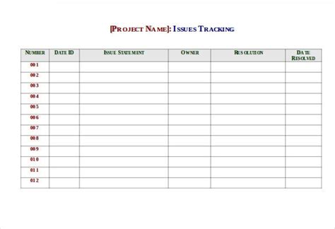 4 Issue Tracking Templates Free Word Excel Pdf Documents Download