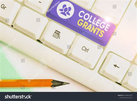 Writing note showing College Grants. Business photo showcasing monetary gifts to showing who are ...