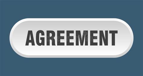 Agreement Button Rounded Sign On White Background Stock Vector
