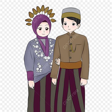 Ilustrasi Gaun Pengantin Indonesia Dari Pasangan Suami Istri Yang Lucu