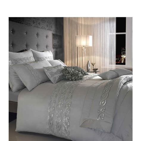 Silver Duvet Kylie Sequin Wave Duvet Cover Silver From Glasswells Ltd Luxurious Bedrooms