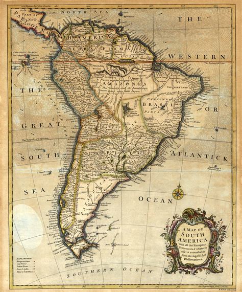 Richard William Seales 1756 Map Of South America Art Source