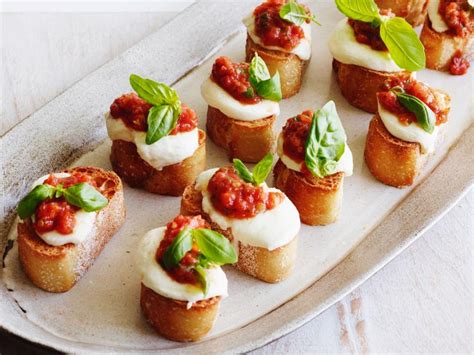 Tomato Mozzarella And Basil Bruschetta Recipe Giada De