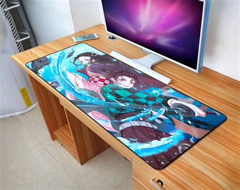 Mouse Pad Anime Desk Mat Manga Mousepad Big Gaming Etsy