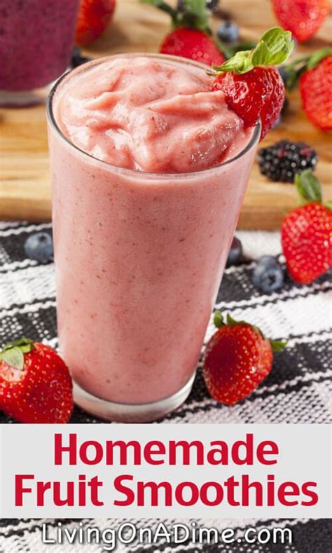 Homemade Fruit Smoothies Recipe And Extras Delicious And Healthy