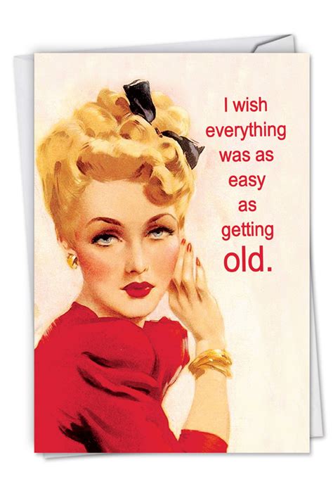 Easy As Getting Old Talk Bubbles Birthday Greeting Card By